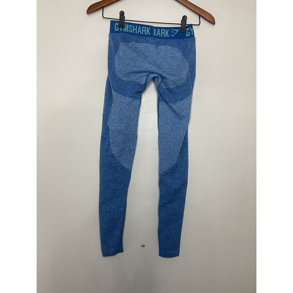 Gym shark Womens XS Leggings Two Tone Blue Aqua  Dry Moisture management Active - Picture 5 of 7